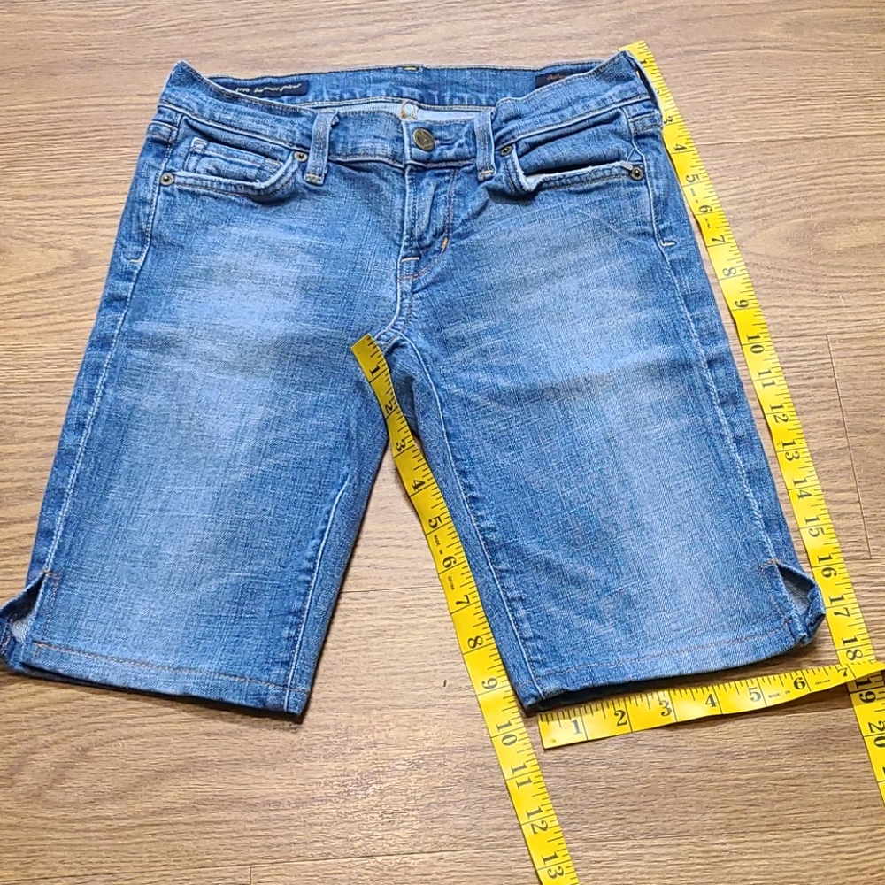 Citizens of Humanity 25x10 vint faded stretch girl low waist bootcut shorts
